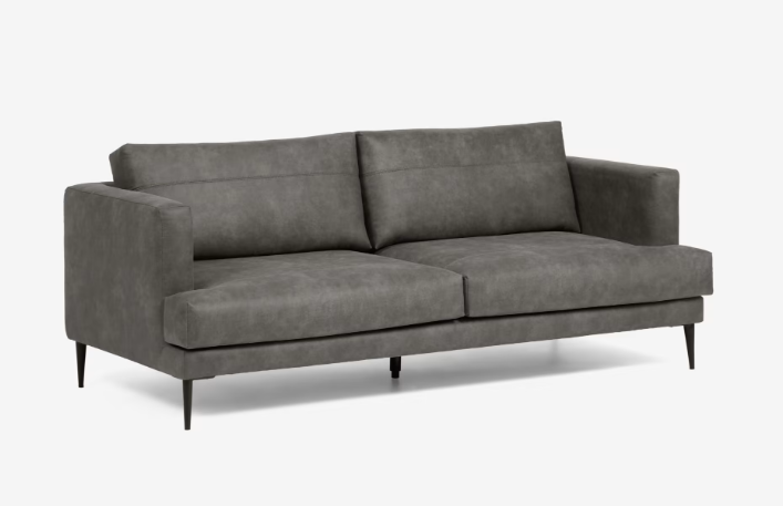 Sofá Bavaria 2 plazas tapizado gris oscuro 183cm