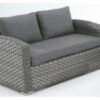 Sofa rattan gris Lura dos plazas