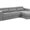 Sofa binari deslizante 3 plazas chaise longue tela gris