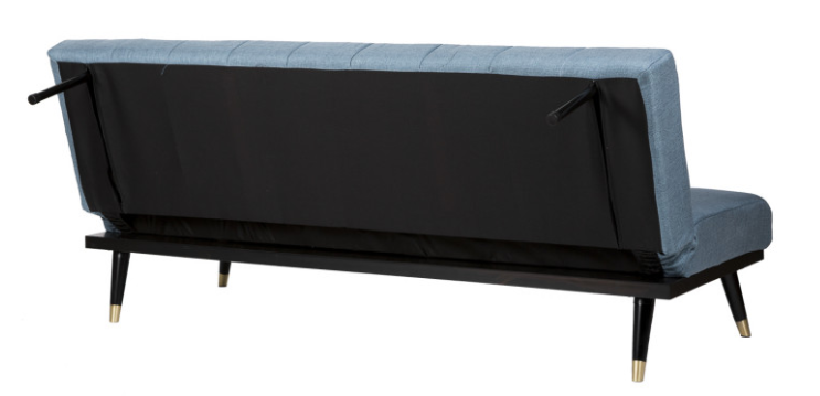 Sofa cama Madrid  tapizado en color azul 3 plazas