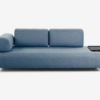 Sofa Damini 3 plazas azul con bandeja 252cm