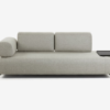 Sofa Damini 3 plazas beige con bandeja 252cm