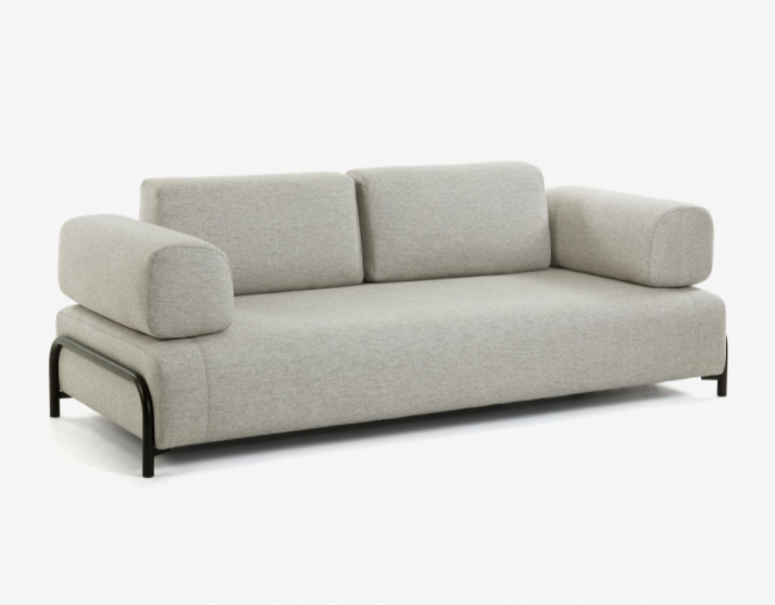 Sofa Damini 3 plazas gris claro 232cm