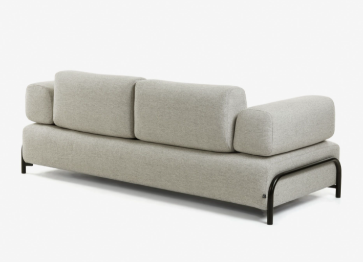 Sofa Damini 3 plazas gris claro 232cm