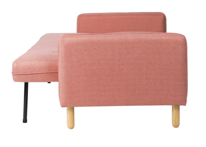 Sofa cama DELHI  tapizado en color rose