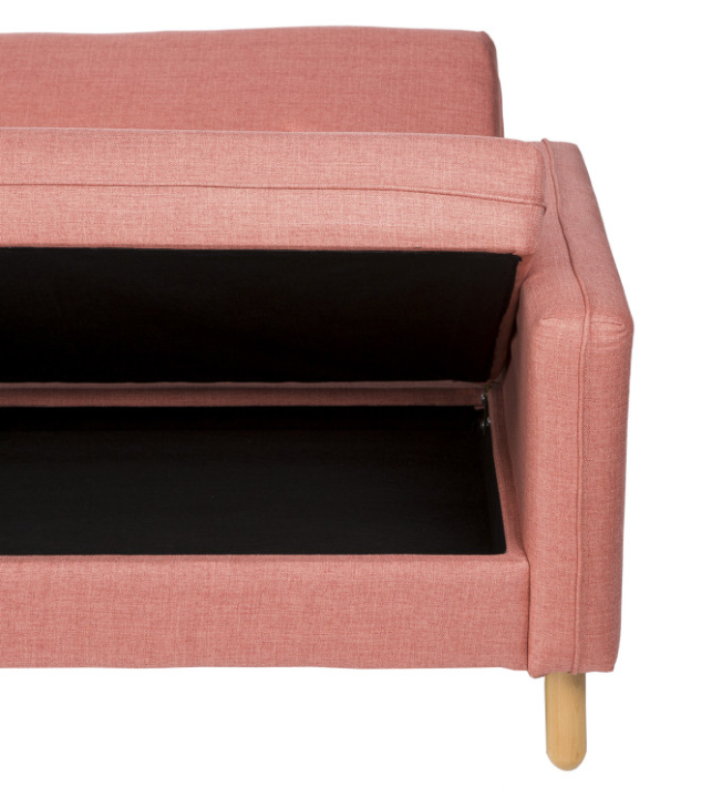 Sofa cama DELHI  tapizado en color rose