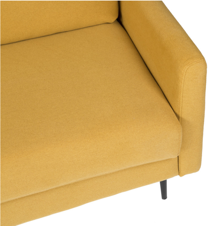 Sofa London tapizado en color mostaza 3 plazas