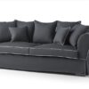 Sofa Mozart tela gris 3 plazas