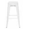 Taburete industrial metalico Tolix blanco