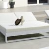 Tumbona lounge doble aluminio piel nautica blanco Tequise