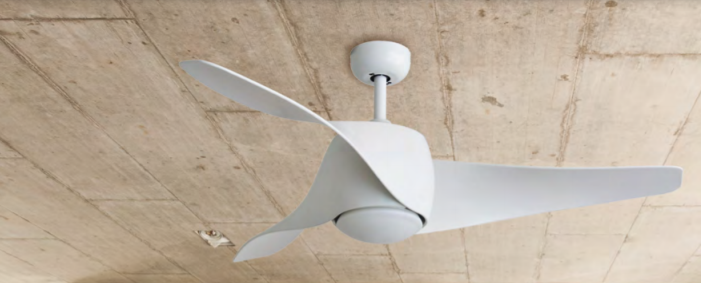 Ventilador de techo con luz Aero hierro blanco