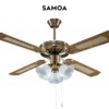 Ventilador de techo con luz Samoa madera roble