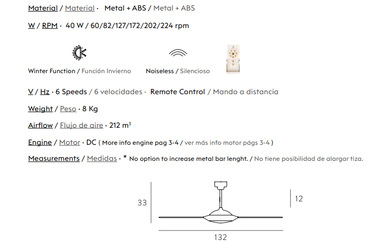 Ventilador de techo Soul blanco