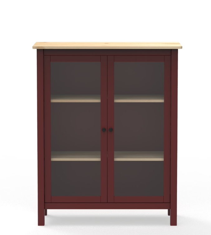 Mueble vitrina Misti madera burdeos 110 cm