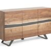 Aparador wave madera acacia natural metal 148x85