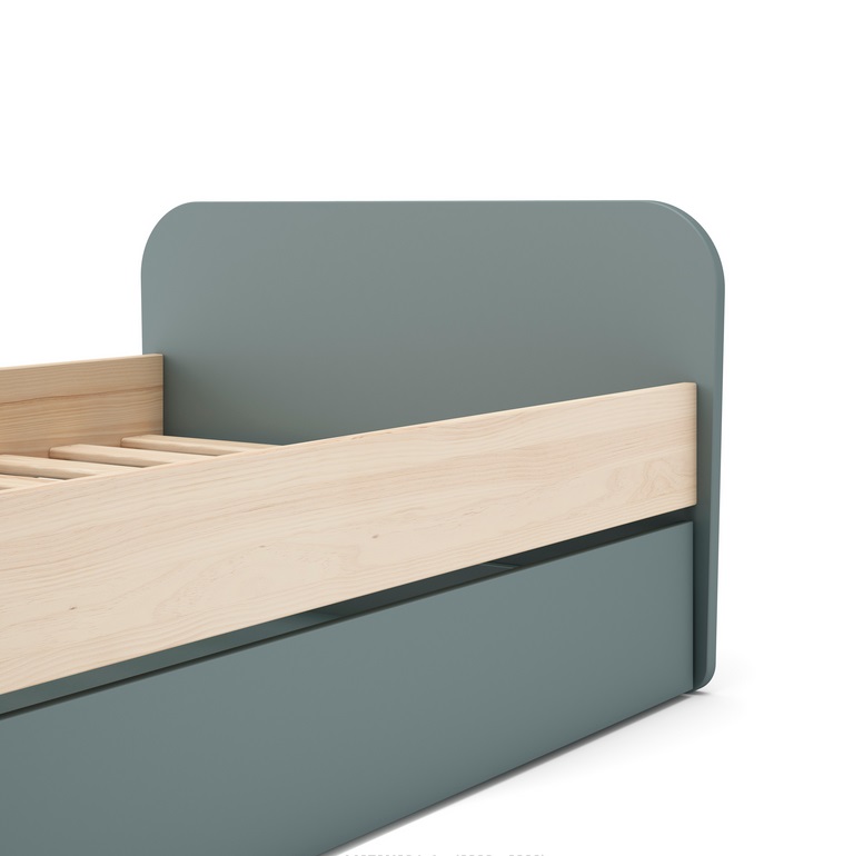 Bicama infantil Esteban madera verde kaki 200-190x90 cm