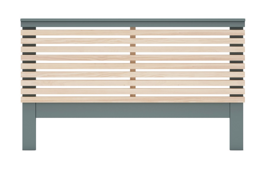 Cabezal Pisco madera verde kaki natural 160 cm