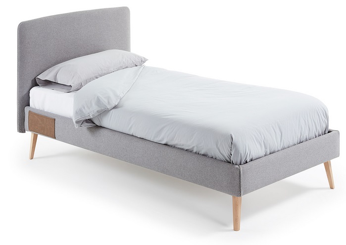 Cama nordica pocket tela gris 190x90