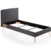 Cama nordica pocket tela gris oscuro 190x90