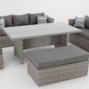 Set sofas de terraza con mesa de comedor rattan Carmel