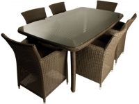 Sillon rattan envejecido marron Dallas