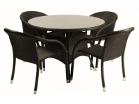 Mesa rattan negro Remo