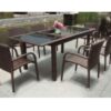 Conjunto terraza rattan chocolate Belice