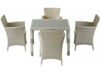 Mesa rattan marfil Toula 90x90