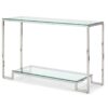 Consola acero inoxidable cristal 120x78 CON-63