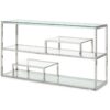 Consola acero inoxidable cristal 140x78 CON-65