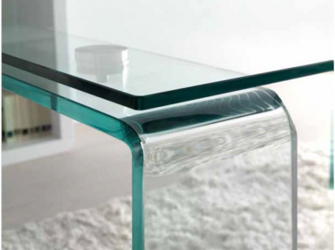 Mesa de comedor cristal transparente 160X90