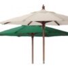 Parasol madera lona verde 250cm diametro