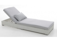 Mesa auxiliar rattan blanco Artic