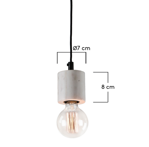 Lampara suspension marmol blanco 11