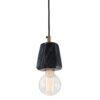 Lampara suspension marmol prisma negro 12