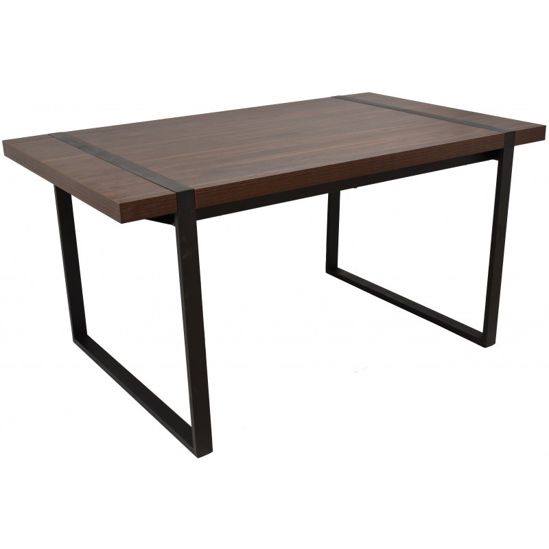 Mesa Nepal tablero de madera bilaminada acabado vintage cerezo 150x90 cm