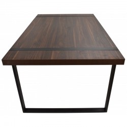 Mesa Nepal tablero de madera bilaminada acabado vintage cerezo 150x90 cm