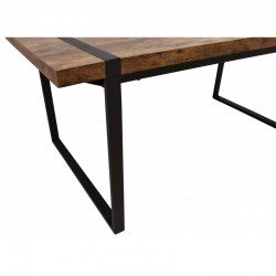 Mesa Nepal tablero de madera bilaminada acabado vintage roble 180x90 cm