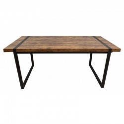 Mesa Nepal tablero de madera bilaminada acabado vintage roble 180x90 cm