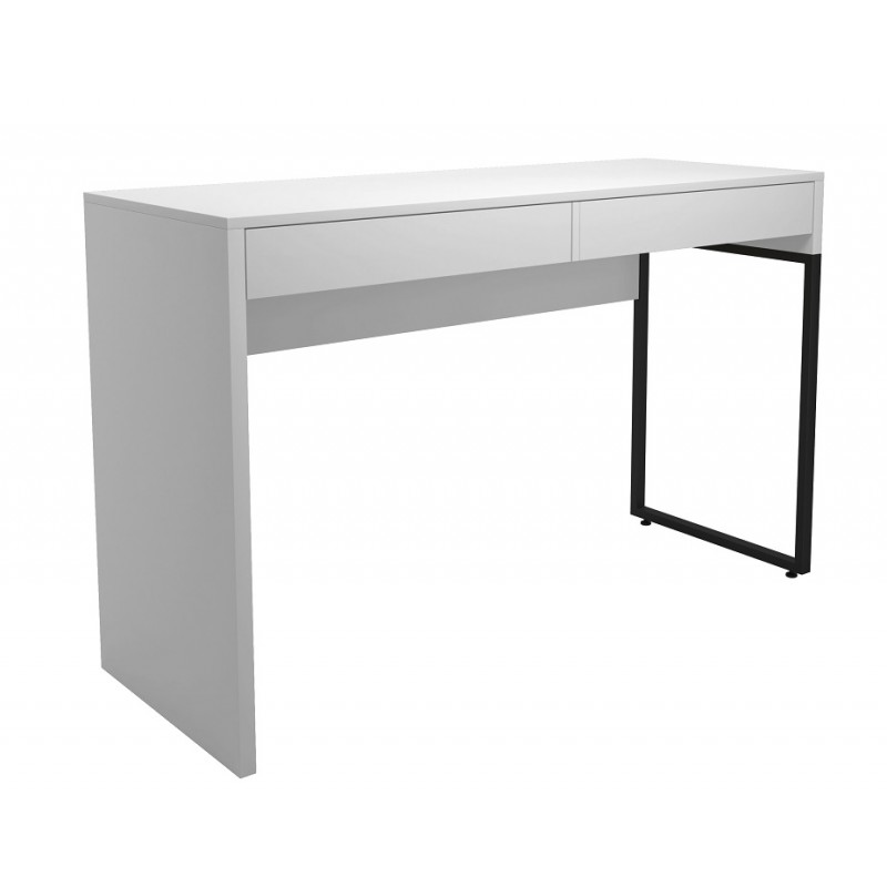 Mesa multiusos Romy blanco y metal negro 120x45x77,5cm