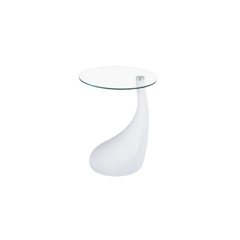 Mesa auxiliar Gota cristal blanco 50cm