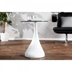 Mesa auxiliar Gota cristal blanco 50cm