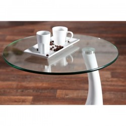 Mesa auxiliar Gota cristal blanco 50cm