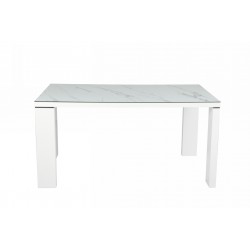 Mesa Paris new cristal templado cerámico mármol 150x90 cm