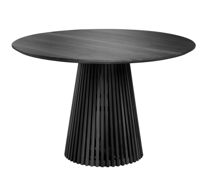 Mesa de comedor Art madera negro redonda 120