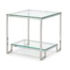 Mesa auxiliar acero inoxidable cristal 55x55 M-16