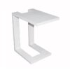 Mesa auxiliar para tumbona sofa aluminio blanco