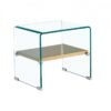 Mesa auxiliar gold cristal balda acero inox dorado 50x40