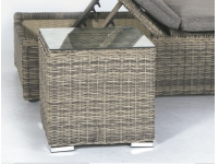 Mesa auxiliar rattan gris Maui