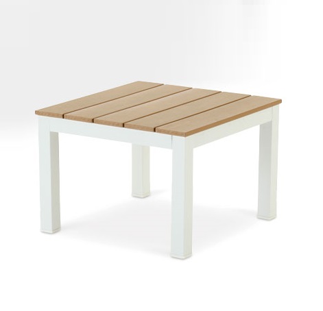 Tumbona Viena madera poliwood aluminio blanco